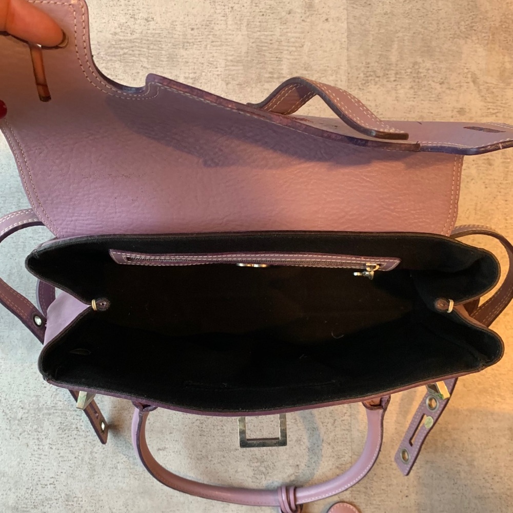 Luella Purple Leather Satchel - Picture 6 of 16
